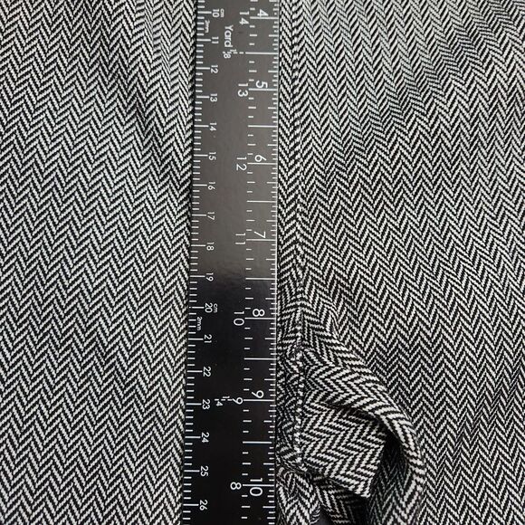 LOFT Women S Black Herringbone Pull On Stretch Mid Rise Skinny Ankle Pants - Picture 10 of 11